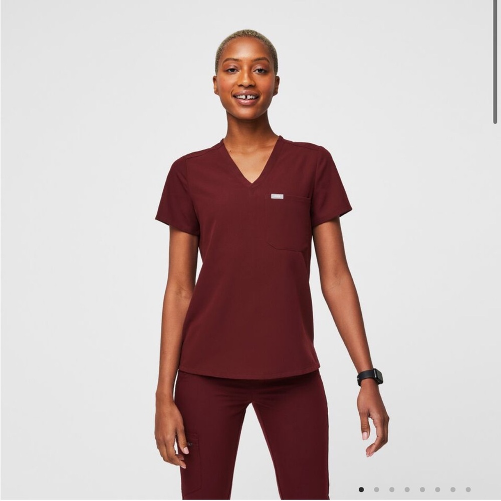 Figs Catarina Top XS Burgundy